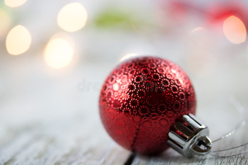A Christmas holiday lights and ornaments background.