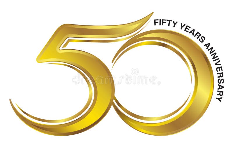 50th Years for golden Anniversary Logo for wedding, company anniversary, etc.