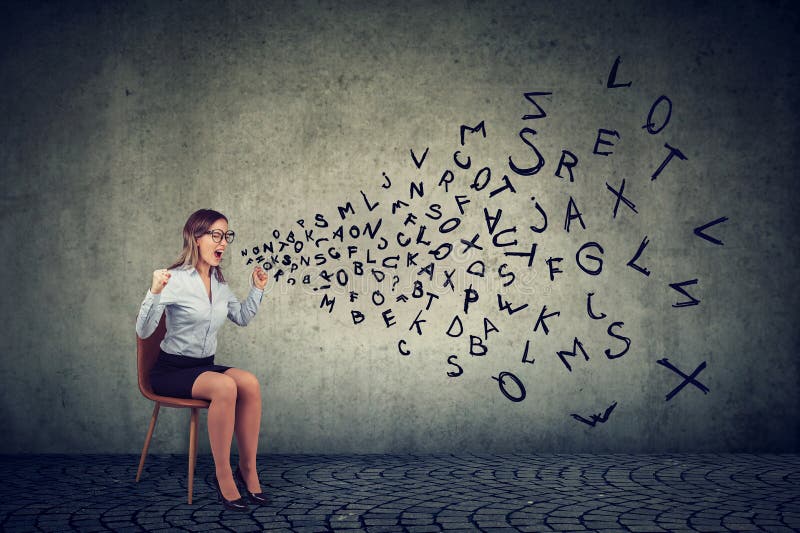 Stressed frustrated isolated female employee sitting on a chair screaming in frustration