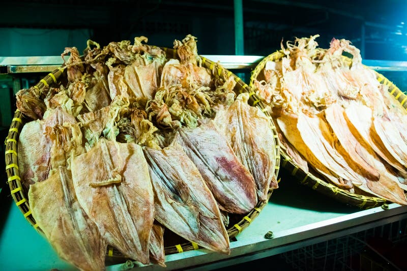 Dried Fish on Traditional Market, Phu Quoc, Vietnam Stockfoto Bild