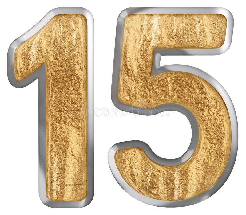 Número 15, Quince, Reflejados En La Superficie Del Agua, Encendido