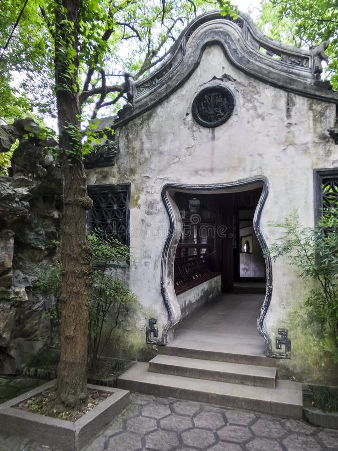 Door in Yuyuan Garden at Shanghai, China.