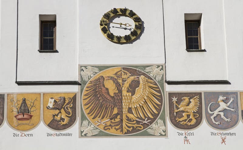 λεπτομέρεια του δημαρχείου στοκ φωτογραφία