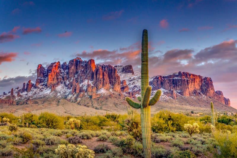 Superstition Mountains, Arizona royalty-vrije stock fotografie