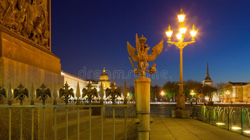 Clôture de la colonne d'Alexandre photos stock