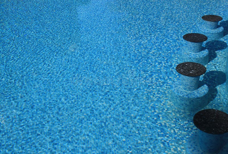 Underwater Seats in a Luxury Resort Pool Fotografia Stock Immagine di