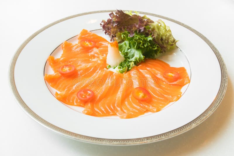 Salmon carpaccio imagem de stock. Imagem de gourmet, vermelho 89553069