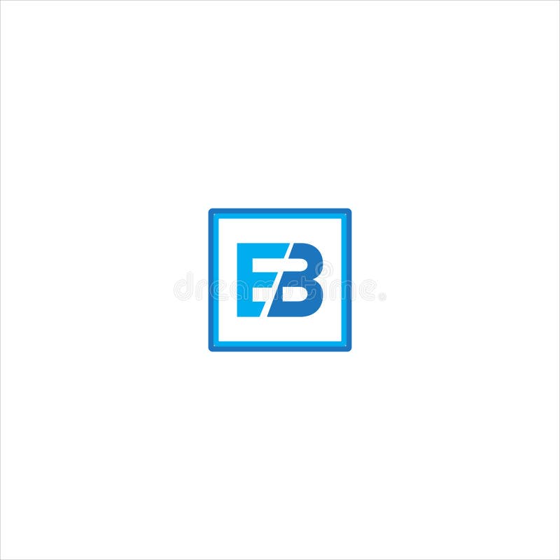 E B joint letter logo monogram design stock illustration