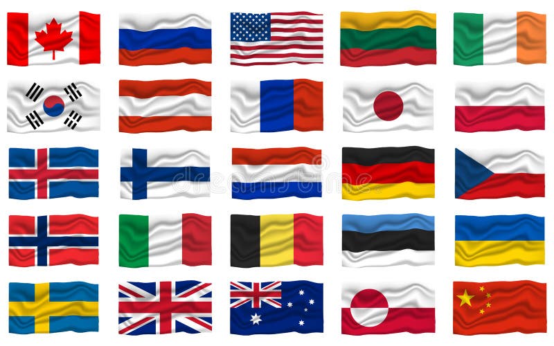 E Bandera de la bandera nacional Ilustraci?n del vector de la historieta stock de ilustración E Bandera de la bandera nacional Ilustraci?n del vector de la historieta stock de ilustración