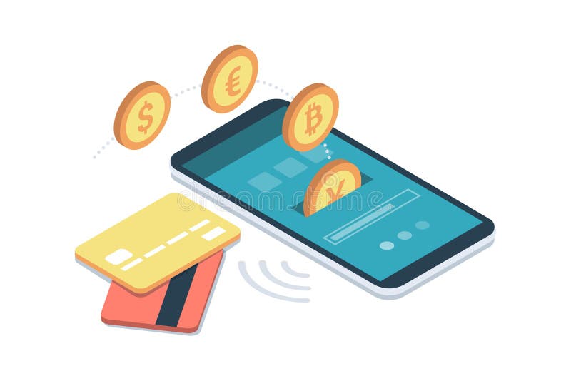 E-betaling app op smartphone vector illustratie E-betaling app op smartphone vector illustratie