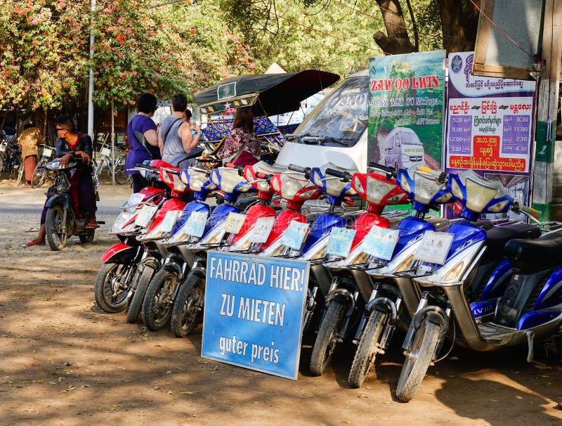 Ebikes For Rent In Bagan, Myanmar Editorial Stock Image Image of