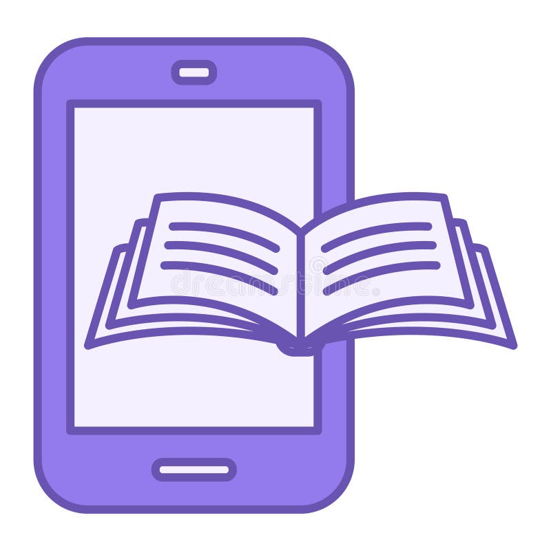 E-Book Color Icon. vector illustration