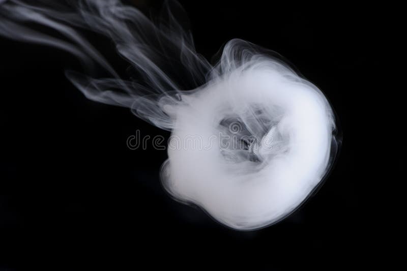 Smoke Ring on Black Background Stock Photo - Image of smoking, ring:  168976826