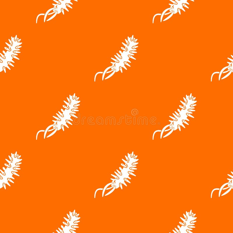 E coli bacteria pattern vector orange stock illustration