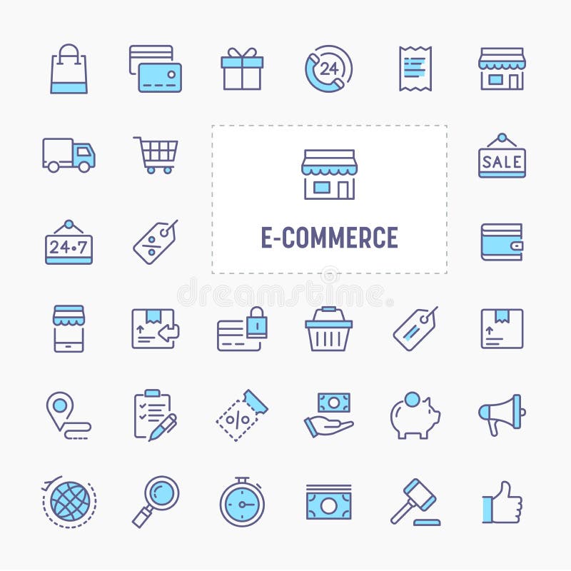 E-commerce Icon Set stock illustration E-commerce Icon Set stock illustration