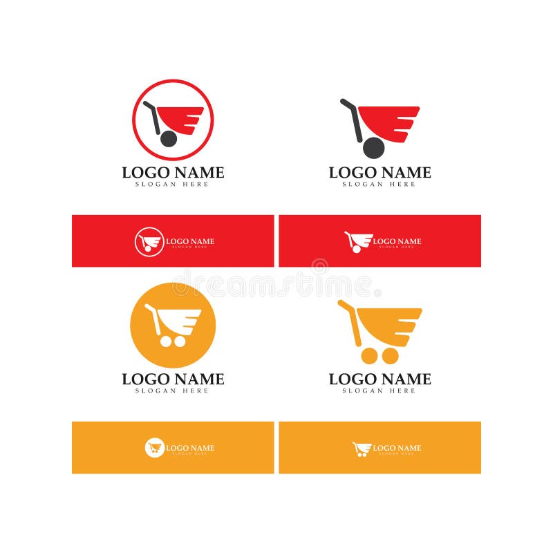E-commerce Logo and Online Shop Logo Design with Modern Concept Stock