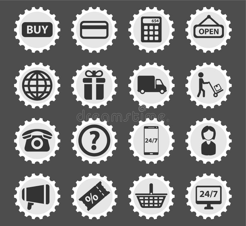 E-commerce simply symbol for web icons and user interface. E-commerce simply symbol for web icons and user interface