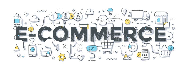 E-commerce Word Doodle Concept