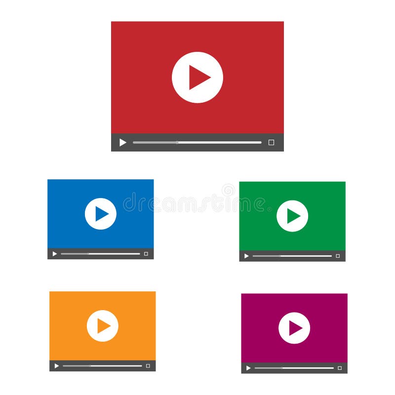 E Concept de vid?o, playback audio, multim?dia, courant illustration libre de droits E Concept de vid?o, playback audio, multim?dia, courant illustration libre de droits