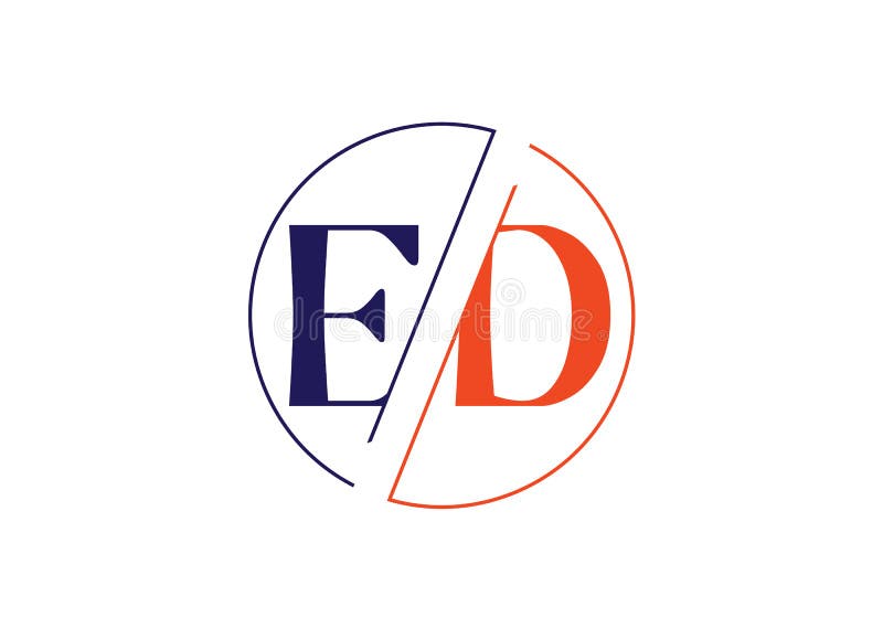 E D Initial Letter Logo Design Vector Template, Graphic Alphabet Symbol ...
