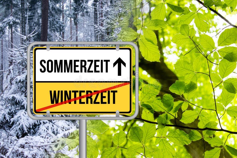 E DST Zeitumstellung von Winterzeit auf Sommerzeit Schild royalty-vrije stock fotografie E DST Zeitumstellung von Winterzeit auf Sommerzeit Schild royalty-vrije stock fotografie
