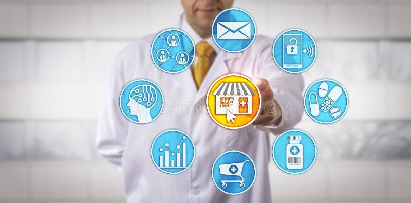 E-farmacia indipendente di Starting della farmacia fotografie stock libere da diritti E-farmacia indipendente di Starting della farmacia fotografie stock libere da diritti