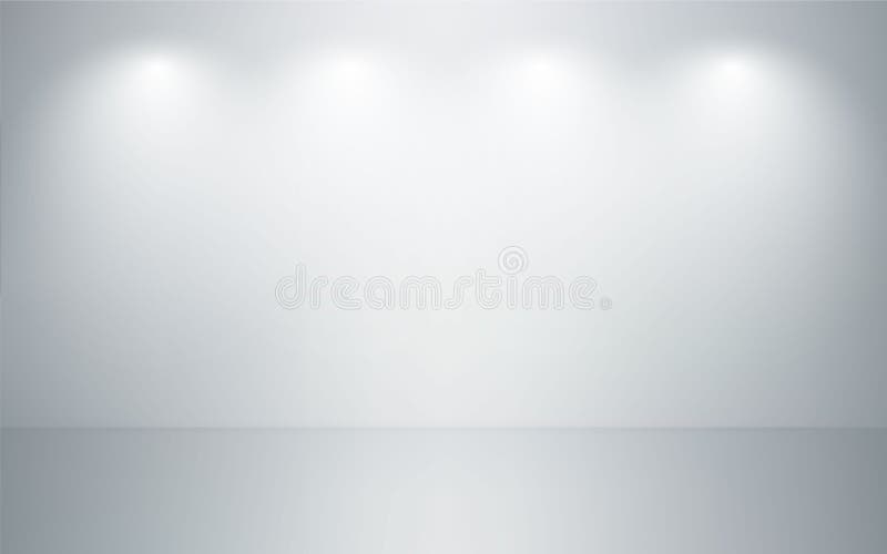 E Fondo blanco de la pared y del piso Limpie el taller para la fotografía o la presentación Ilustración del vector libre illustration