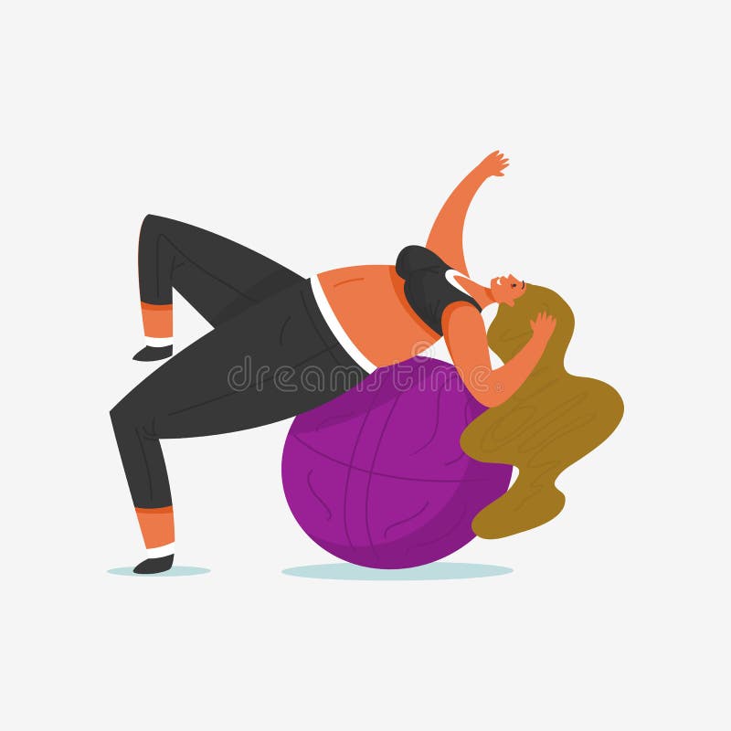 E Gesundheitssport im Verein Fette Frau, die ?bungen, Gewichtsverlust, w?rmend tut auf r stock abbildung E Gesundheitssport im Verein Fette Frau, die ?bungen, Gewichtsverlust, w?rmend tut auf r stock abbildung
