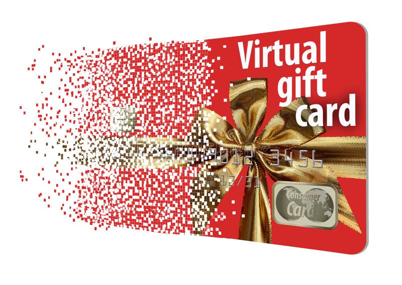 This is an Egift Card, Virtual Gift Card Disintegrating into Pixels