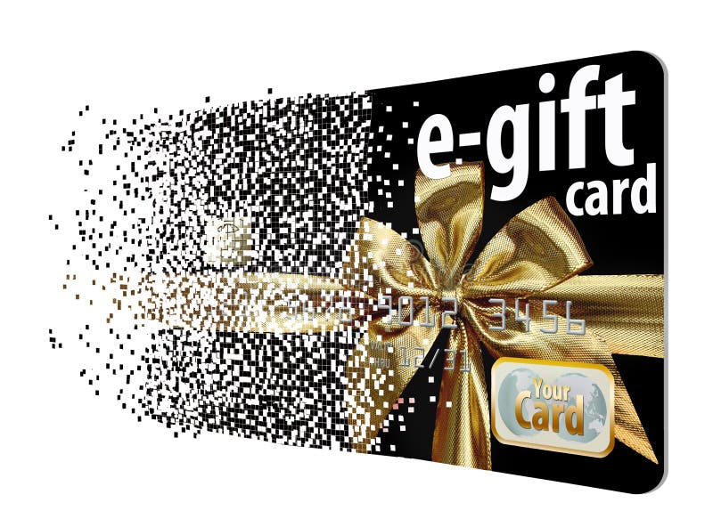 This is an Egift Card, Virtual Gift Card Disintegrating into Pixels