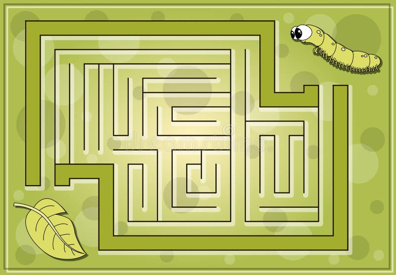 Ajude Lagarta Encontrar Caminho Para Maçã Labirinto Jogo Labirinto Para  imagem vetorial de Alka5051© 370108524