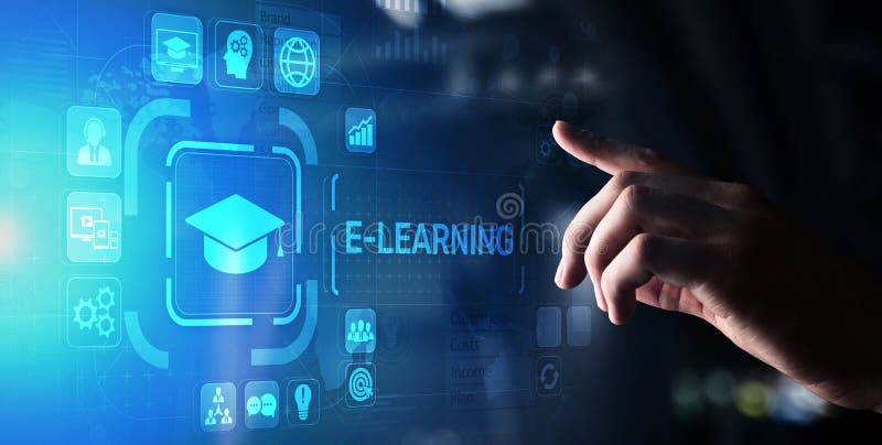 Education Icon in Hand. Innovative Online E-learning and Internet Technology Concept Stock Photo - Image of click, assistant: 168577248