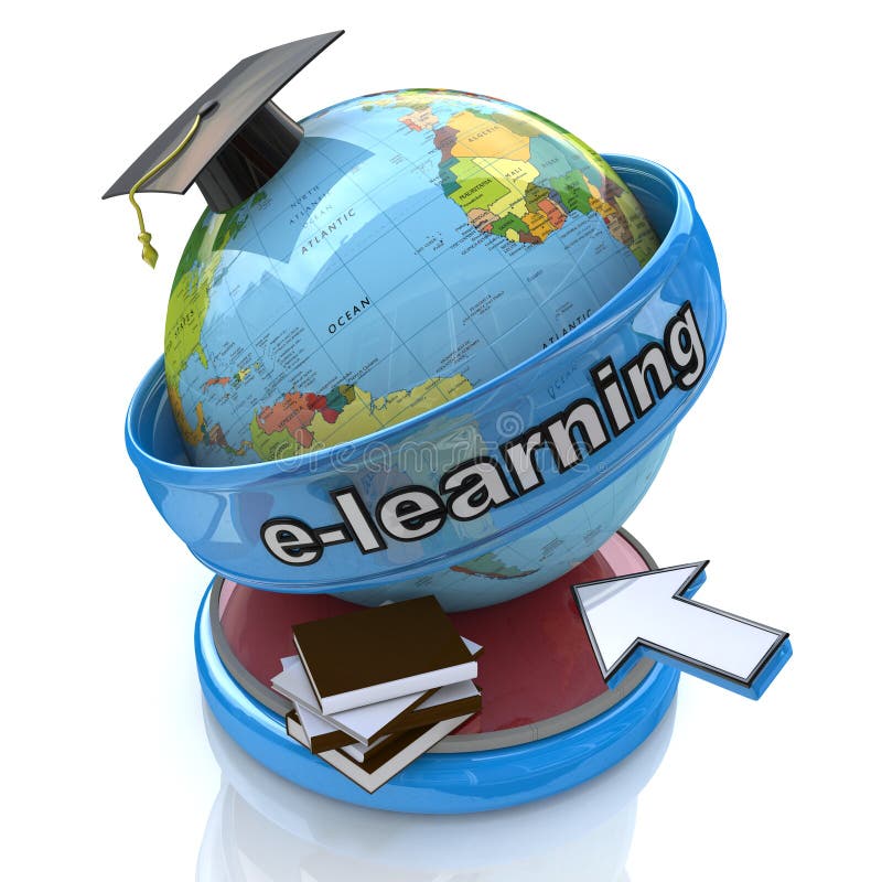 E-leert stock illustratie E-leert stock illustratie