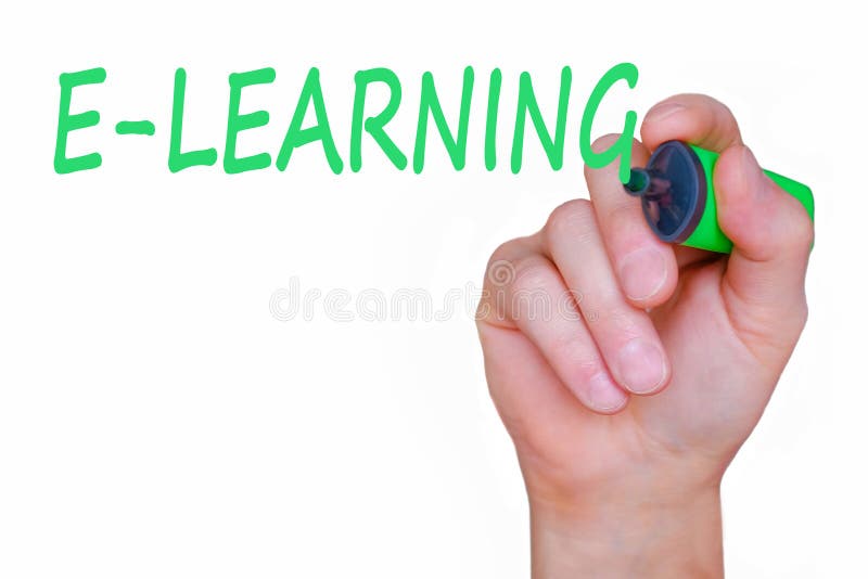 E-lerend van de Technologiewebinar van Onderwijsinternet Online de Cursussenconcept stock afbeelding E-lerend van de Technologiewebinar van Onderwijsinternet Online de Cursussenconcept stock afbeelding