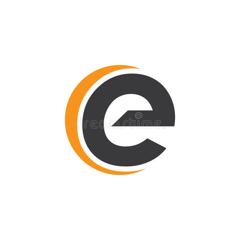 E Letter logo stock illustration