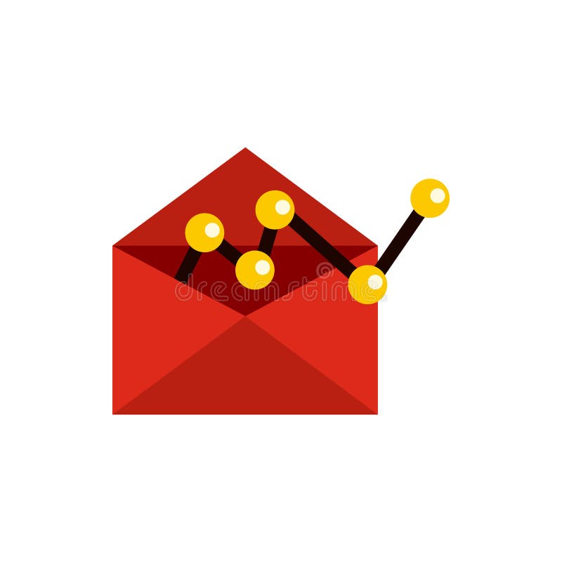E-mail configuration icon, flat style stock illustration