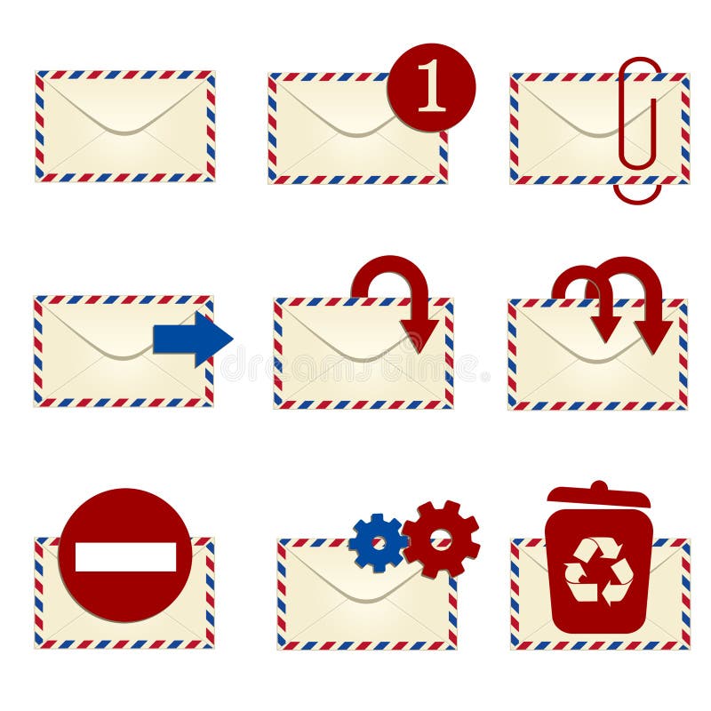 E-mail icon set 1