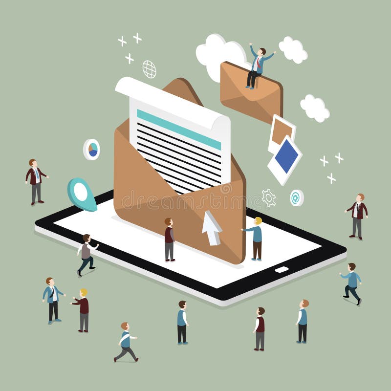 E-mail marketing concept vector illustration