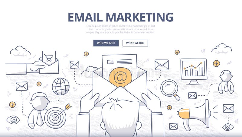 E-Mail-Marketing-Gekritzel-Konzept