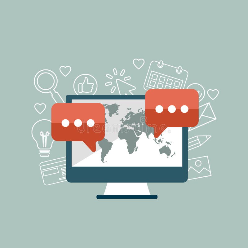 E Mail Marketing Strategy Concept. Flat Vector Illustration. Stock ...