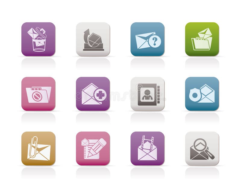 E-mail and Message Icons vector illustration