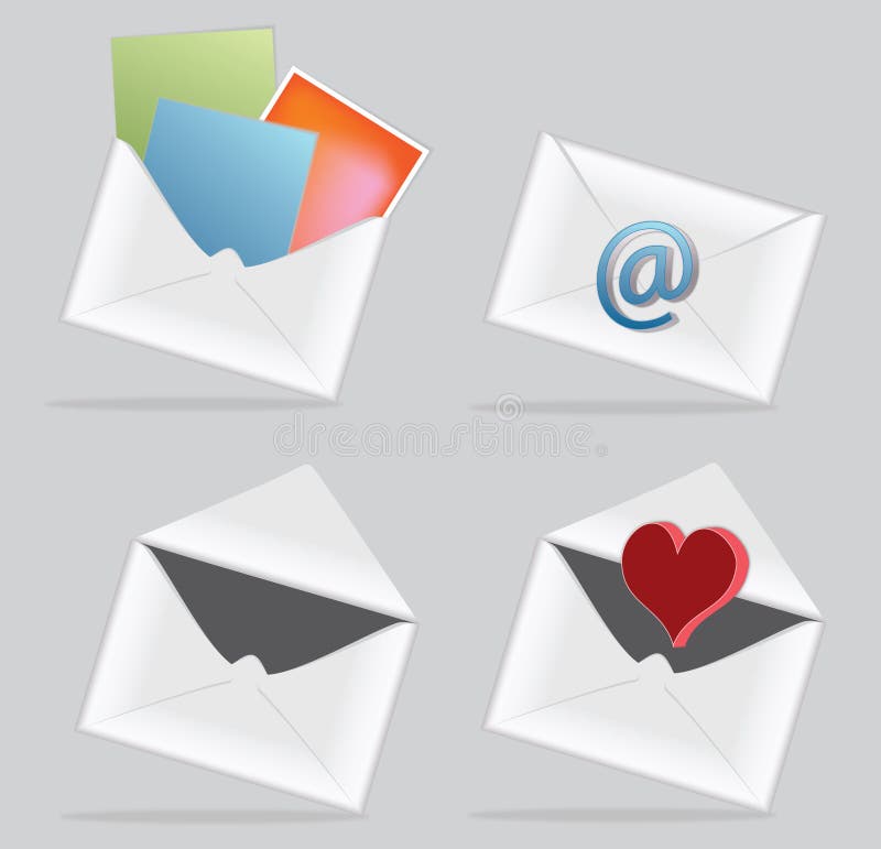 E-mail pictogram met envelop vector illustratie E-mail pictogram met envelop vector illustratie