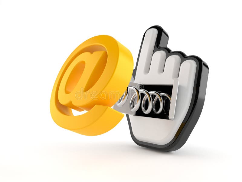 E-Mail-Symbol mit Netz-Cursor lizenzfreie abbildung