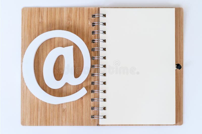 E-mail symbol on a notebook. stock photography E-mail symbol on a notebook. stock photography