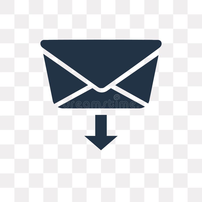 E-mail vectordiepictogram op transparante achtergrond, E-mailtra wordt geïsoleerd royalty-vrije illustratie E-mail vectordiepictogram op transparante achtergrond, E-mailtra wordt geïsoleerd royalty-vrije illustratie