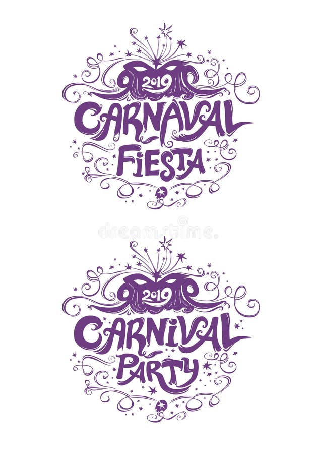 Vetores de Bienvenido Al Carnaval Logotipo Em Espanhol Traduzido