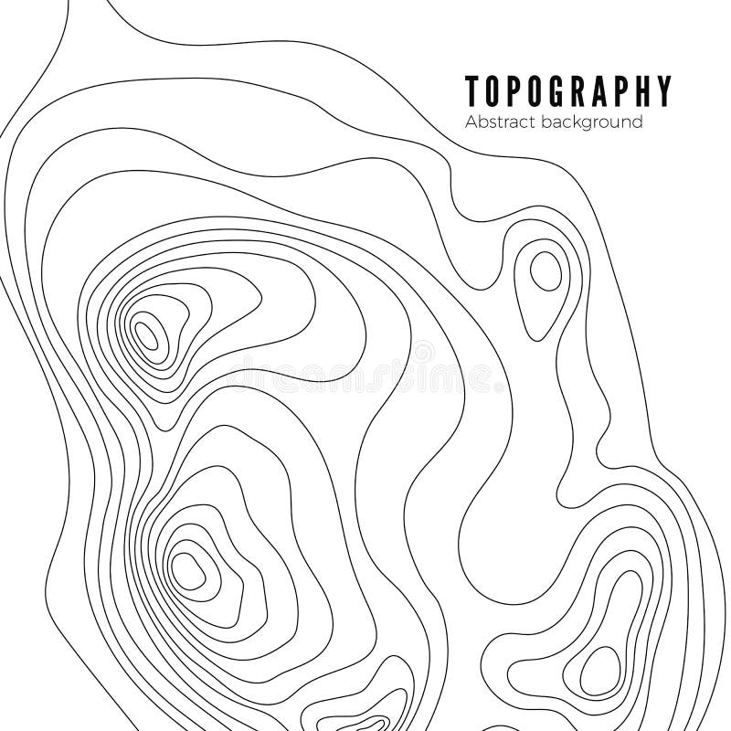 Schema di sfondo del contorno della mappa topografica Concetto mappa paesaggistica contorno Mappa geografica astratta della topog