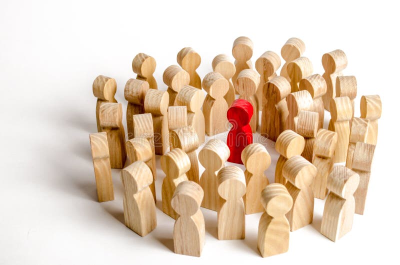 A crowd of people surrounded the red man. Accusation of crime, mob law over a person, lynch court. The leader in the center of the crowd, the leader, an example for diving. Angry crowd. A crowd of people surrounded the red man. Accusation of crime, mob law over a person, lynch court. The leader in the center of the crowd, the leader, an example for diving. Angry crowd