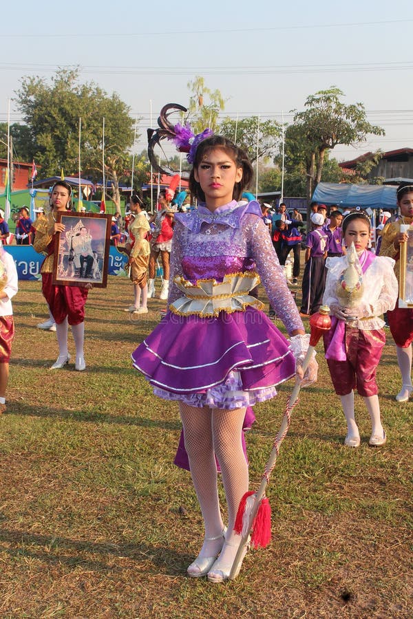 Dia desportivo de alunos do ensino primário fotografia de stock royalty free
