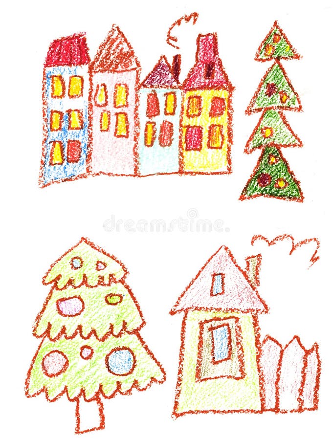 The children kindergarten with teacher hand drawn, outdoor in winter with snowman seasons isolated on the white background
